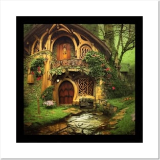 forest hobbit house Posters and Art